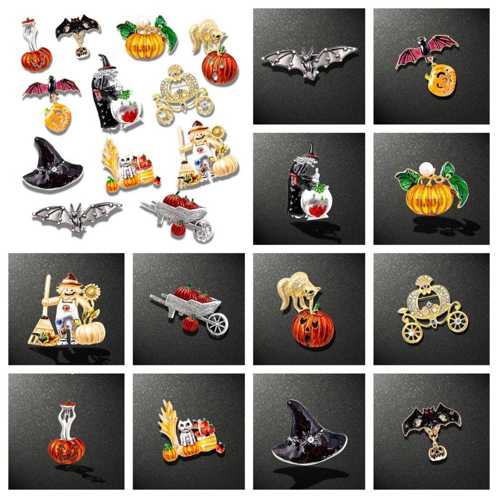 Цинковый Сплав Хэллоуин Брошь Призрак Тыквенный Фонарь Брошь Крутая Девочки