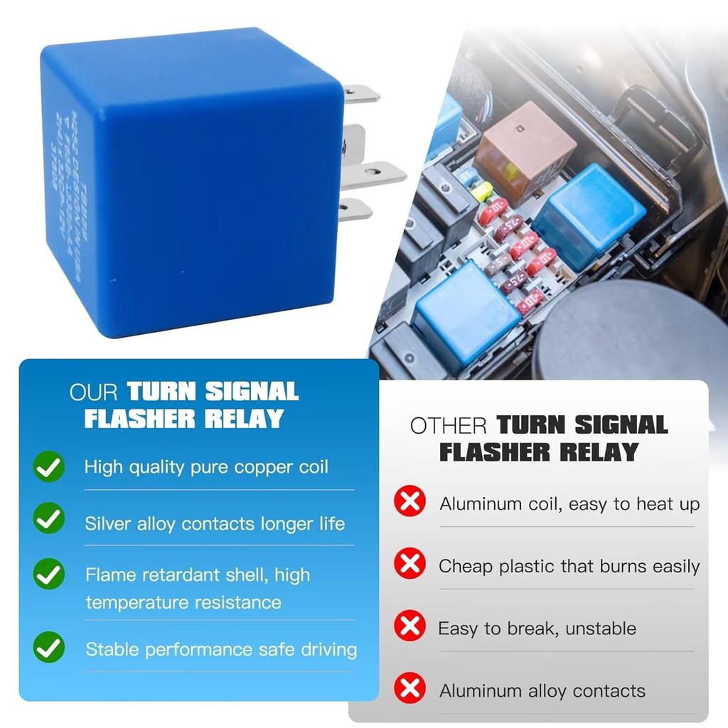 5 pin 12 Volt Turn Signal Lights Flasher Relay Fit for Ford 1995-2014 F350 F150 F250 F350 Super Duty Escape Excursion Expedition Replaces#