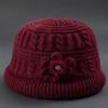 Middle-aged Elderly Autumn and Winter Mother Hat Scarf Cover Piled Thickened Warm Wool Knitted Hat Women's Basin Hat Winter