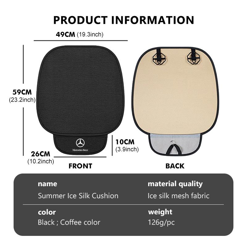 AABHZ1 Car Non-slip Seat Cushion Storage Ice Silk Cushion Auto Accessories For Benz CITAN VITO SPRINTER CLS SLK Sport ML C200 C260 C300