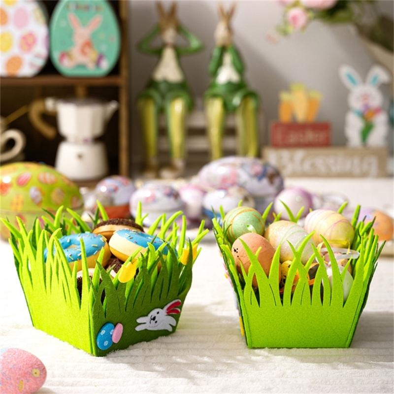 Яркая пасхальная корзина из нетканого материала с красивым рисунком. Идеально подходит для семейных встреч и школьных мероприятий. Легко чистить.