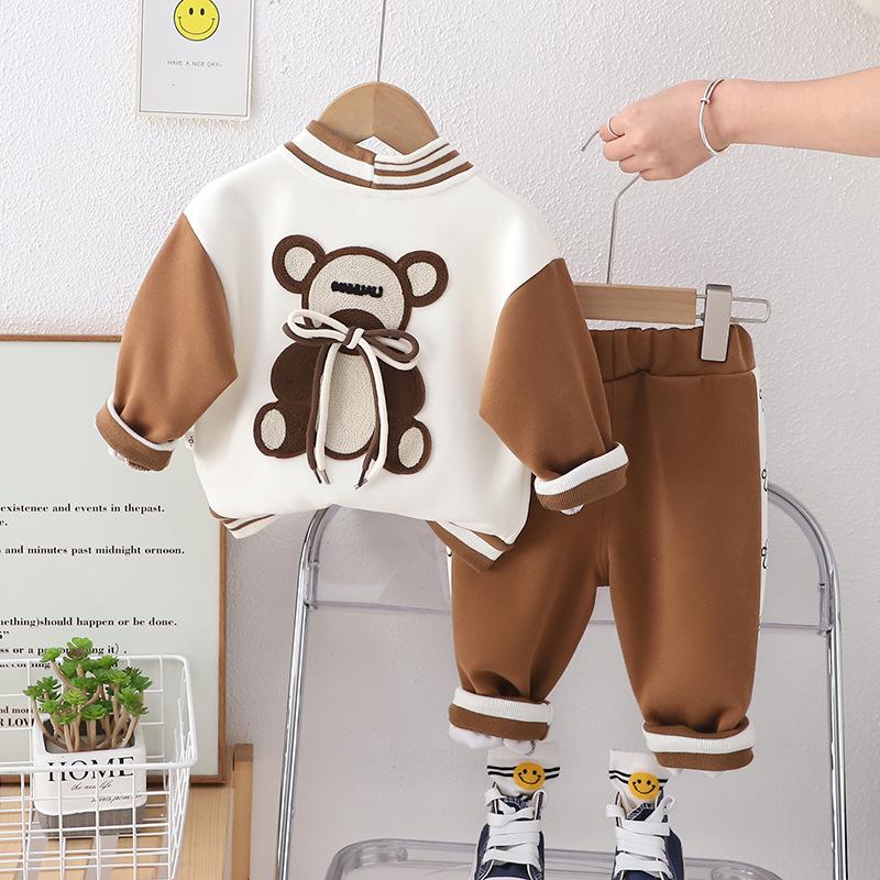 Children's Baseball Suit Set for Boys and Girls Spring and Autumn Clothing Sports and Leisure Two-piece Set