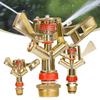 1/2 3/4 Male Thread Metal Pulsating Sprinkler Zinc Alloy 360° Rocker Arm Water Spray Nozzle for Greenhouse Garden Irrigation