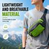 Nylon Waist Bag With Adjustable Belt, Multi Pocket Crossbody Chest Pack For Travel, Running, Walking, Outdoor Storage, Men And Women