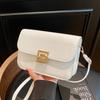 Retro Fashion Commuting All Match Lock Closure Small Bag Bag for Women's Summer New One Shoulder Crossbody Bag Textured Small Square Bag