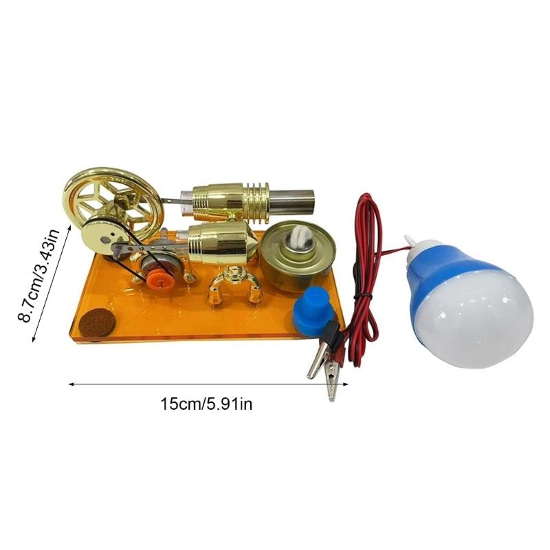 Научная модель парового двигателя Стирлинга. Топливо не требуется. Демонстрирует тепловую механику. Для учеников и учителей.