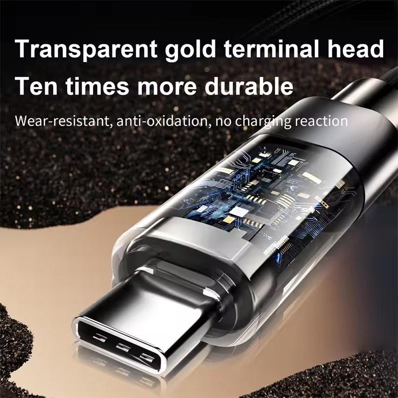 Кабель USB C для быстрой зарядки PD 100 Вт Быстрое зарядное устройство для Apple iPhone 17 16 Pro Max Plus Кабель USB на Type C Шнур передачи данных для телефона Аксессуары