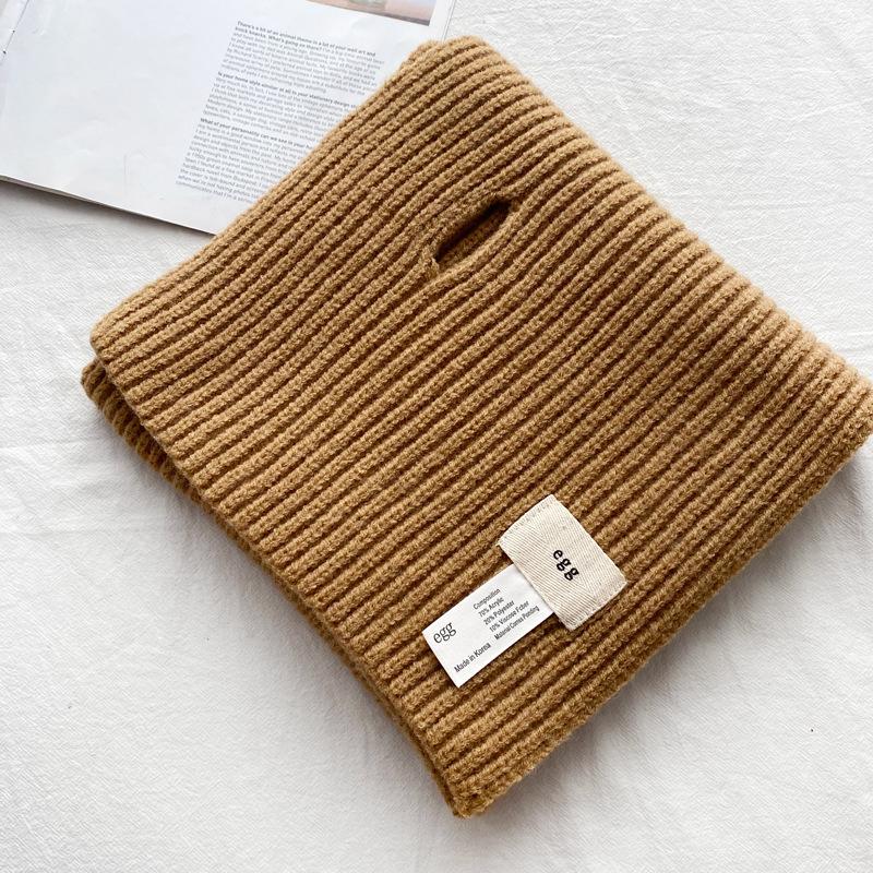 Scarf Designer Niche Macaron Candy Solid Color Cross Wool Fashion Ins Knitted Scarf