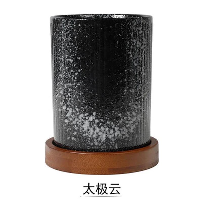 Ceramic Chopstick Bucket Drain Holder Household Kitchen Multifunctional Storage Tank Chopsticks Spoon Knife and Fork Storage