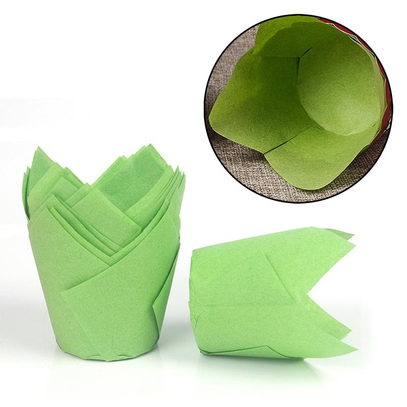 50 шт., вкладыши для обертки для кексов, чехол для маффинов, тюльпанов, бумажный декор для торта, чашки для выпечки