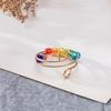 Вращающееся кольцо с разноцветными бусинами для снятия стресса и тревоги, открытое регулируемое кольцо для мужчин и женщин, модные ювелирные изделия, аксессуары, рождественский, новогодний подарок
