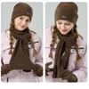 Thicken Women Warm Knitted Hat Neck Warmer Wool Crotch Beanie Fashion Winter Hat Mask Scarf  Autumn