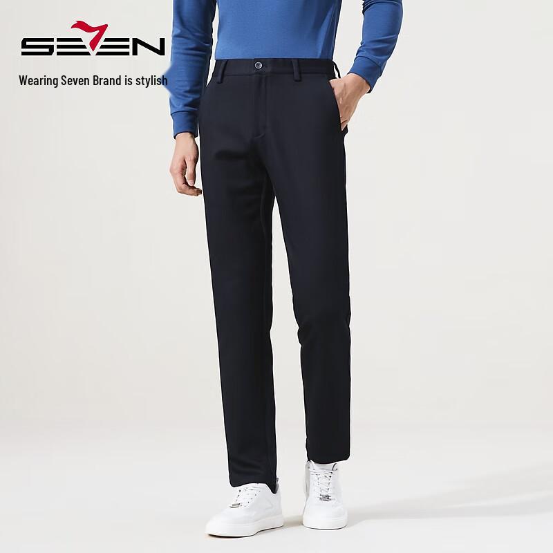 Мужские брюки прямого кроя слим-фит в стиле business casual от Septwolves с лиоцеллом