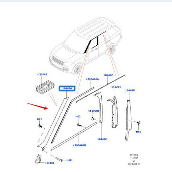 LR076493/LR076494 Накладка передней стойки для Land Rover Range Rover 2013 года, модель Executive