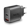 Chargeur Mural - NGS - ERA 20W - 2 Ports USB-C Et USB-A - Charge Rapide - GaN Ignifuge