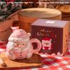 360ML Christmas Gift Mug Santa Claus Drinking Cup Santa Claus Ceramic Cup Couple Girlfriend