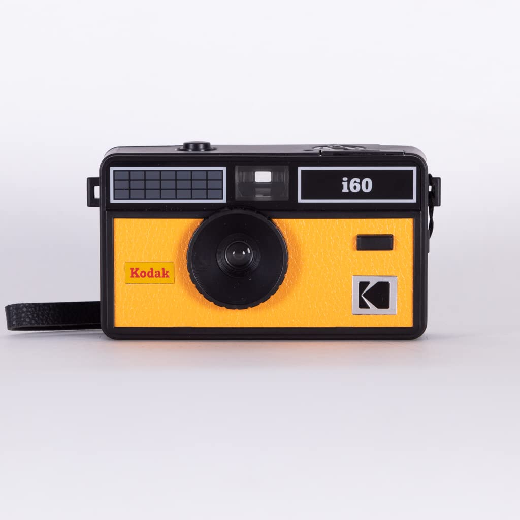 Kodak i60 Reusable 35mm Film Camera Retro Flash - Style, Focus-Free, Built-in Flash, Press, Pop-up (Yellow)
