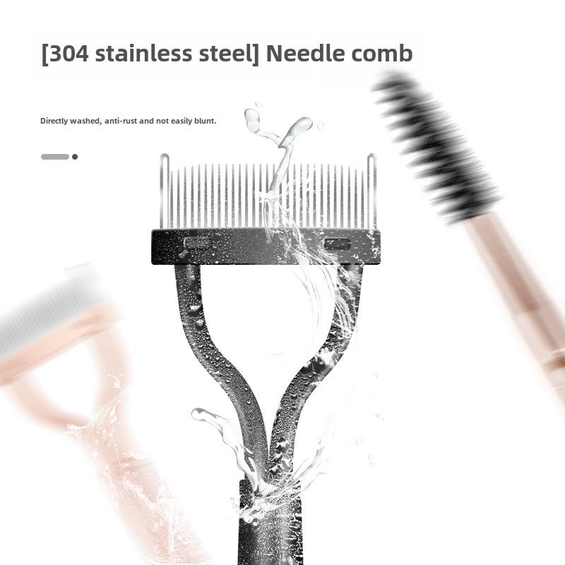 Eyelash Curler and Ultra-Fine Steel Comb for Long-Lasting Curl and Separation