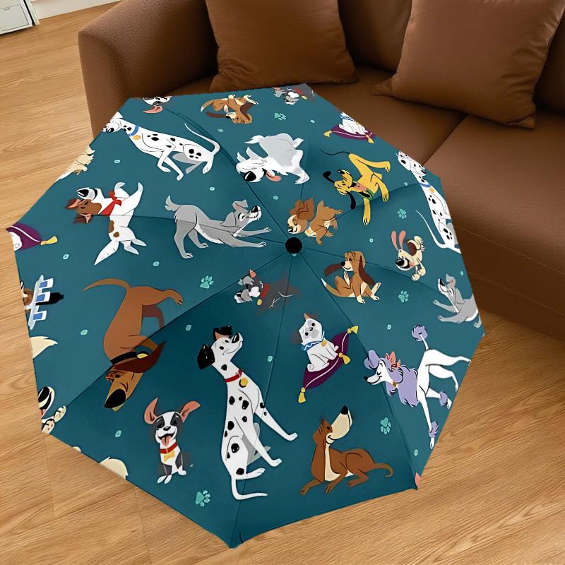 1PC dog pattern Umbrella-8-Rib Reinforced, Automatic Open, Lightweight & Durable, Cute Fashion Accessory for Outdoor-A1272