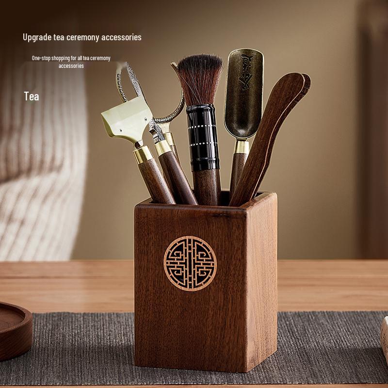 Набор для кунг-фу чая из массива дерева: Аксессуары для чайной церемонии и хранение
