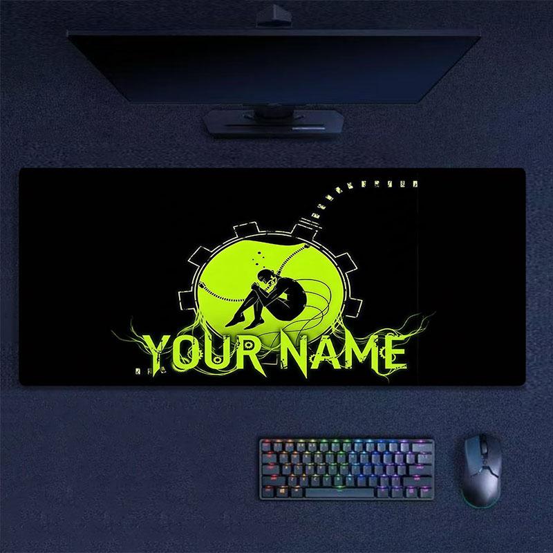 Custom Name,The Matrix Mouse Pad, Large Gaming Desk Mat, Non-slip XXL Mousepad for Laptop & Tablet, Mini PC Playmat with Stitched Edges