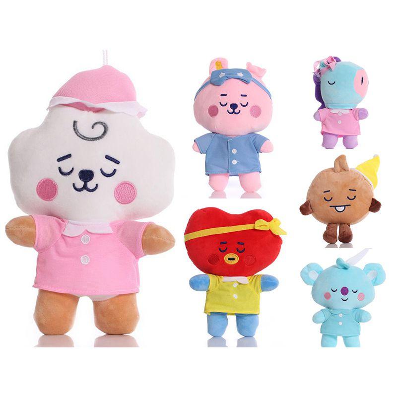 Плюшевая игрушка Bt21 Мягкая кукла Tata Mang Chimmy Rj Koya Cooky Shooky Van Kpop Bts