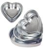 Trifri Алюминиевая форма для торта в форме сердца для выпечки на день рождения, свадьбу, желейные торты, можно мыть в посудомоечной машине, набор из 3 штук