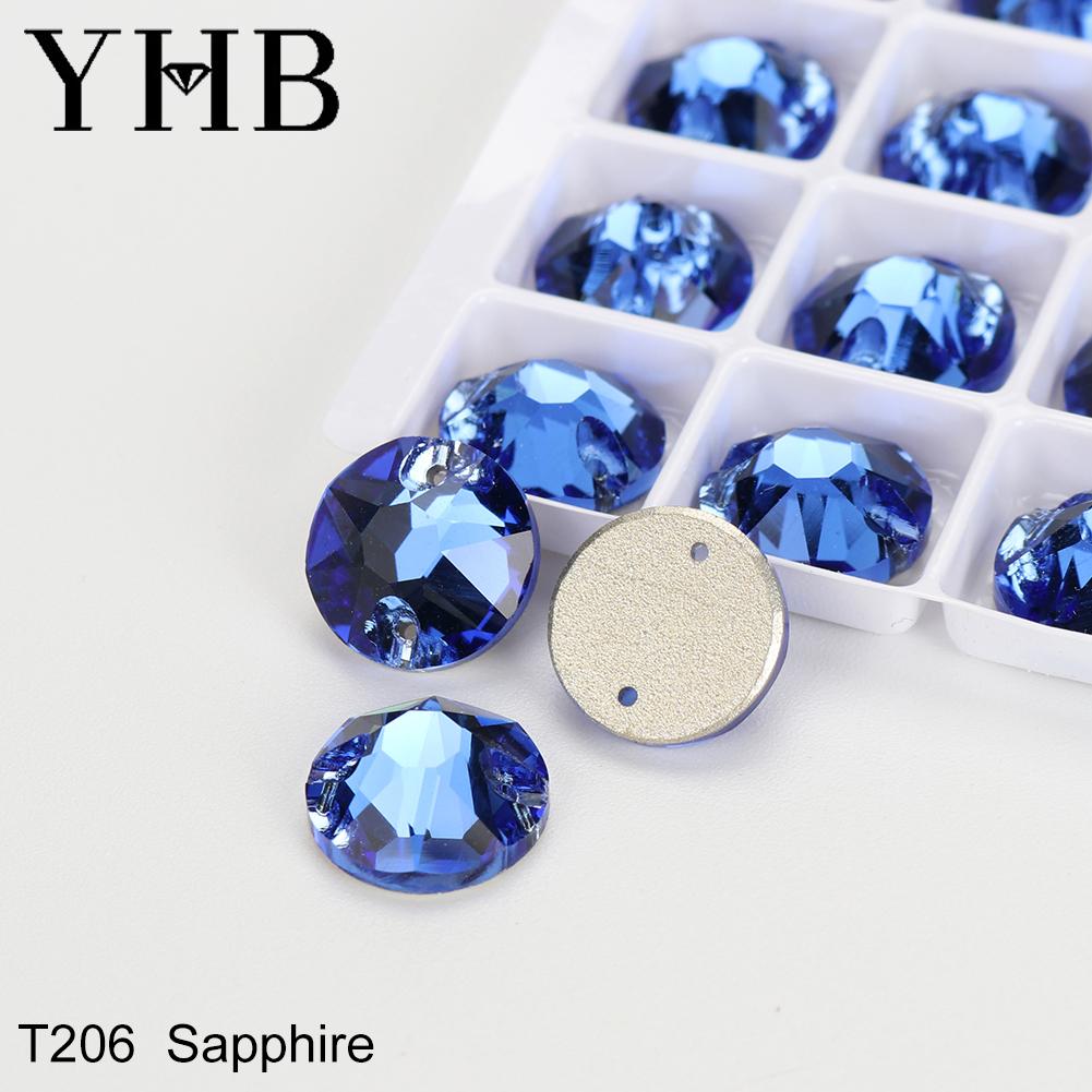 YHB Высшее качество XIRIUS Стекло Кристалл AB Лунный Свет Швейные Камни Плоская спинка Пришиваемые Стразы Для Одежды Одежды Сумок