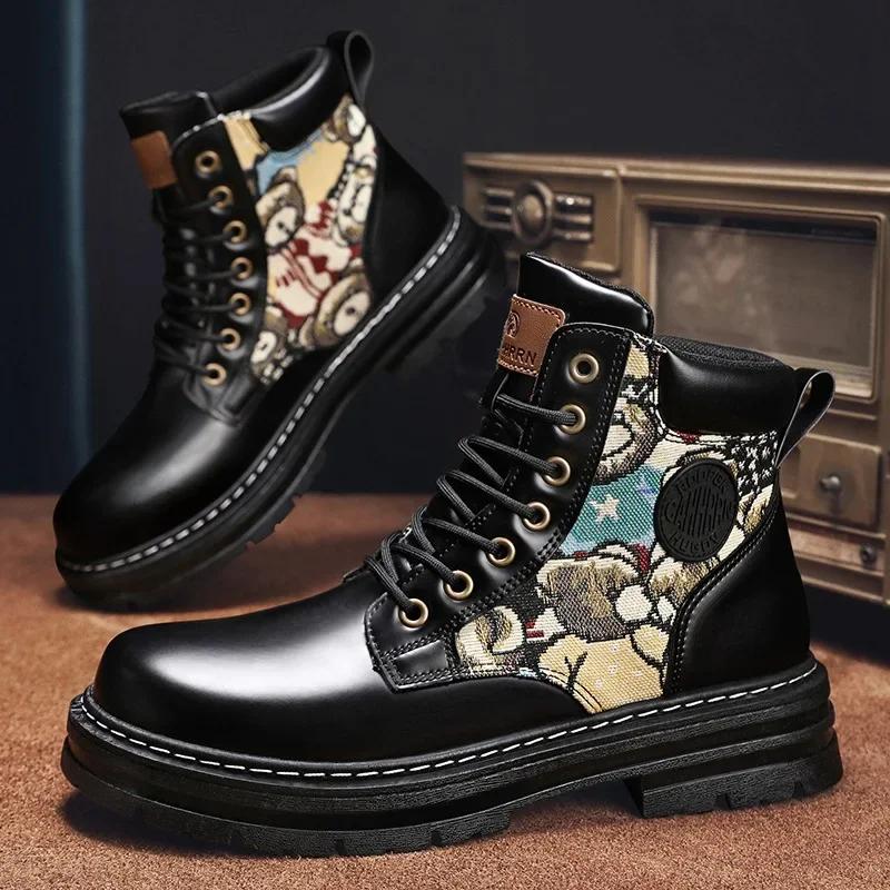 2025 осень зима Новые плюшевые теплые толстые походные зимние ботинки в стиле ретро с высоким берцем мужские повседневные кроссовки Botas Hombre