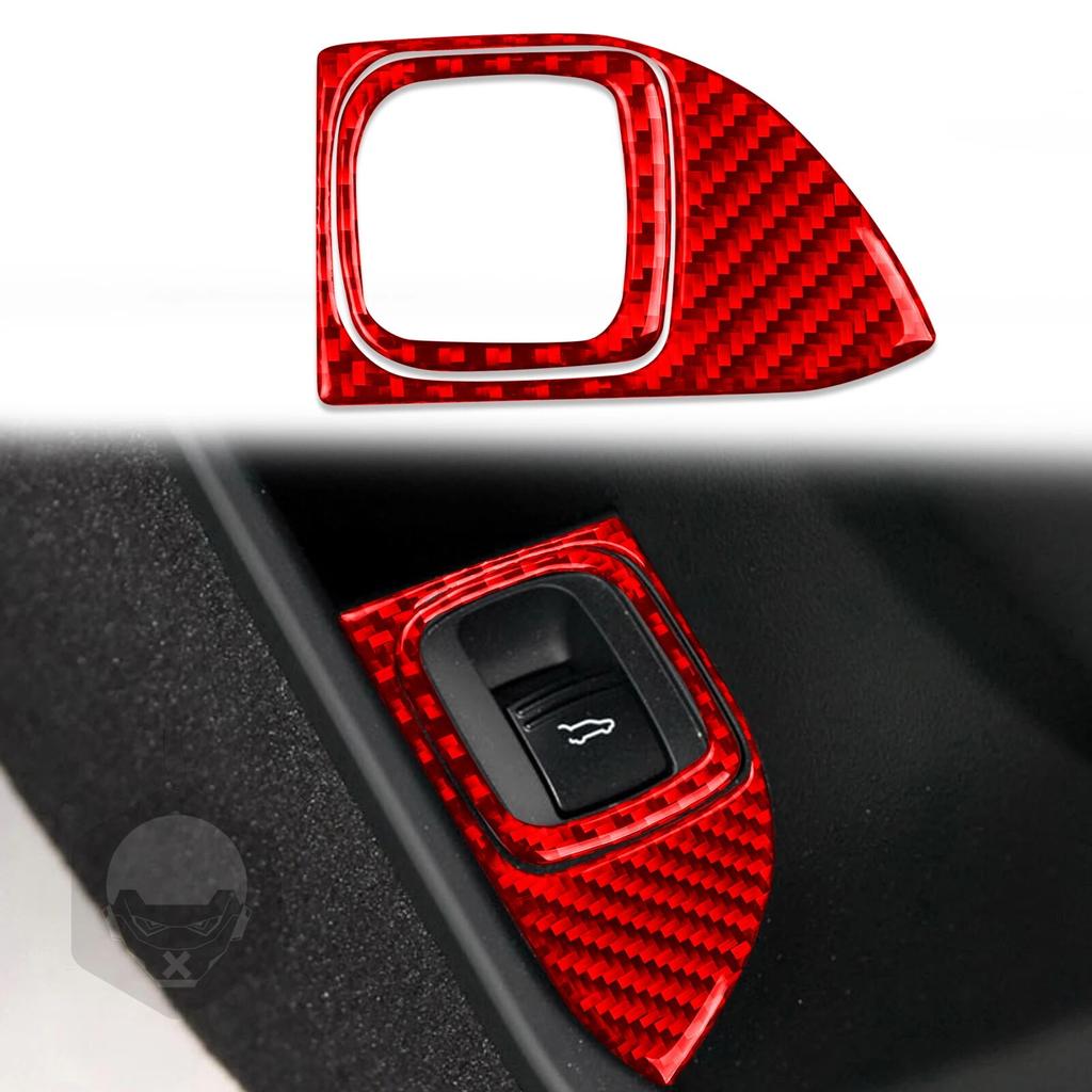For Porsche Cayenn S GTS Turbo 2003-2010 Accessorie Carbon Fiber Interior Trunk Switch Trim Sticker Car Decoration