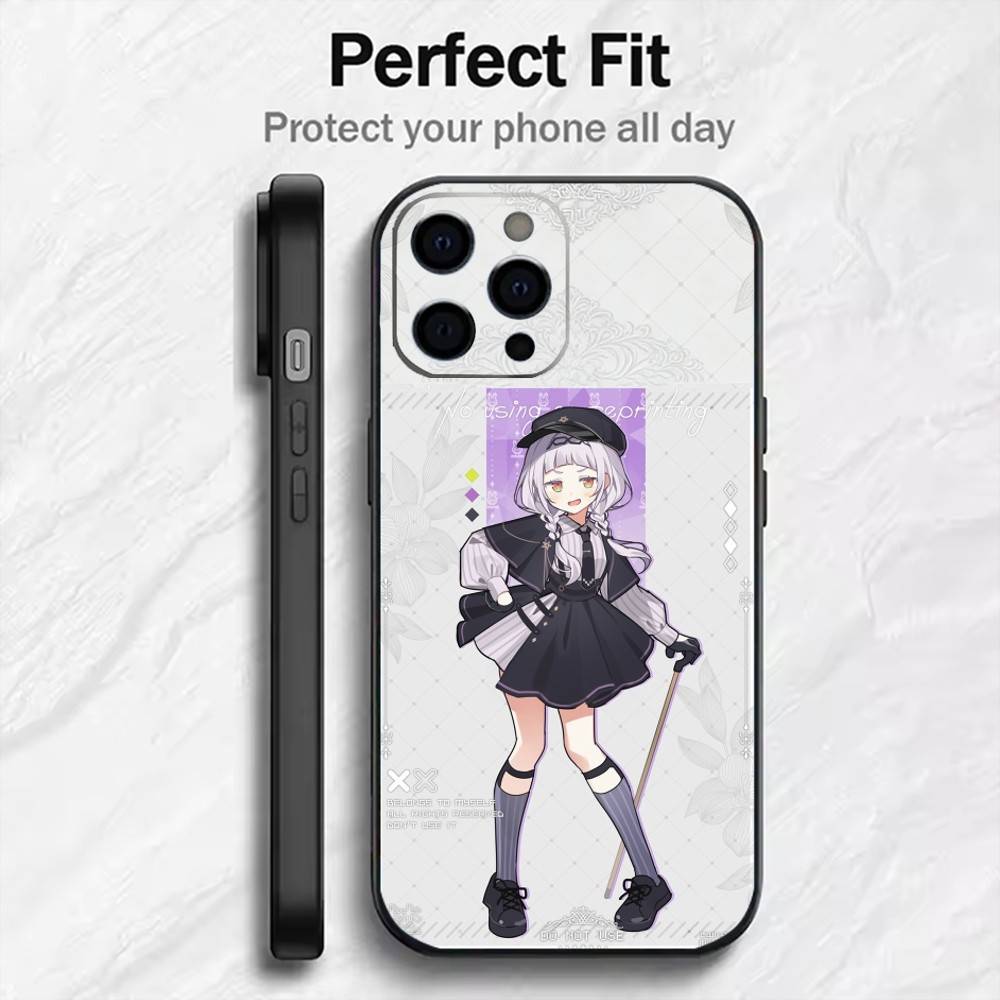 HOLO Персонажи На Лолита Чехол Для Телефона Для iPhone17,16,15,14,13,12 Plus,Max Мягкий Силикон Черный Чехол
