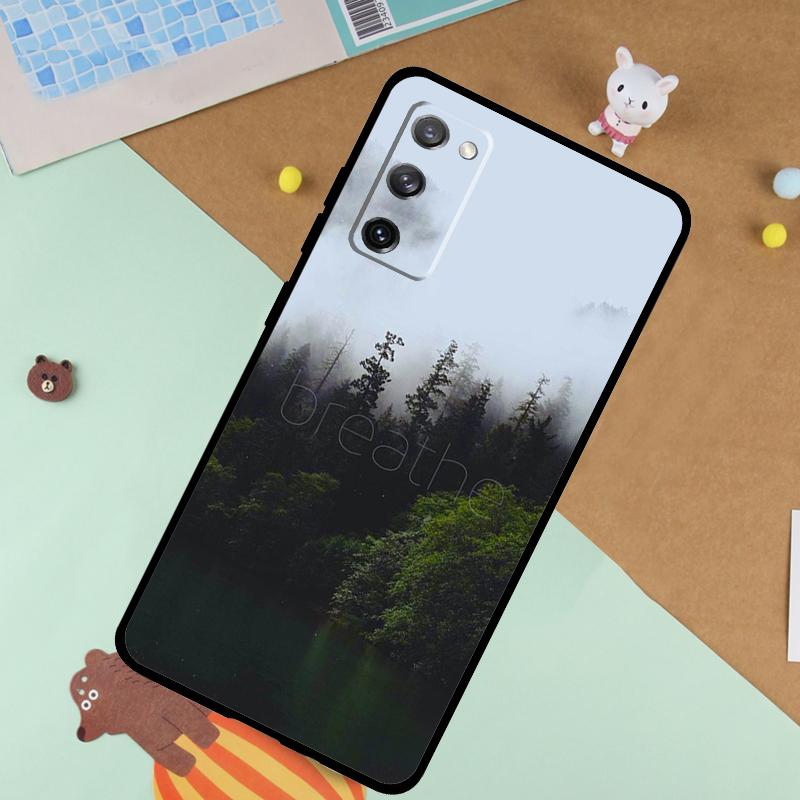Мягкий чехол с узором 'Лесное облако' для Samsung Galaxy S25 Ultra S9 S10 S20 S22 S21 Plus S23 FE S24 Ultra Чехол Funda