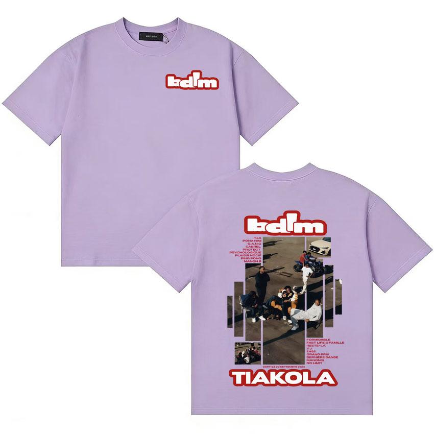 Rapper TIAKOLA Bdim Tour Merch T Shirt Oversized Unisexs Fashion Short Sleeve Tshirt Vintage ONeck Loose Tee Clothing Teenagers