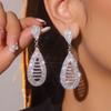 Тяжелые рабочие модели, роскошные длинные серьги в форме капли, модные блестящие серьги со стразами, женские серьги, 1 пара