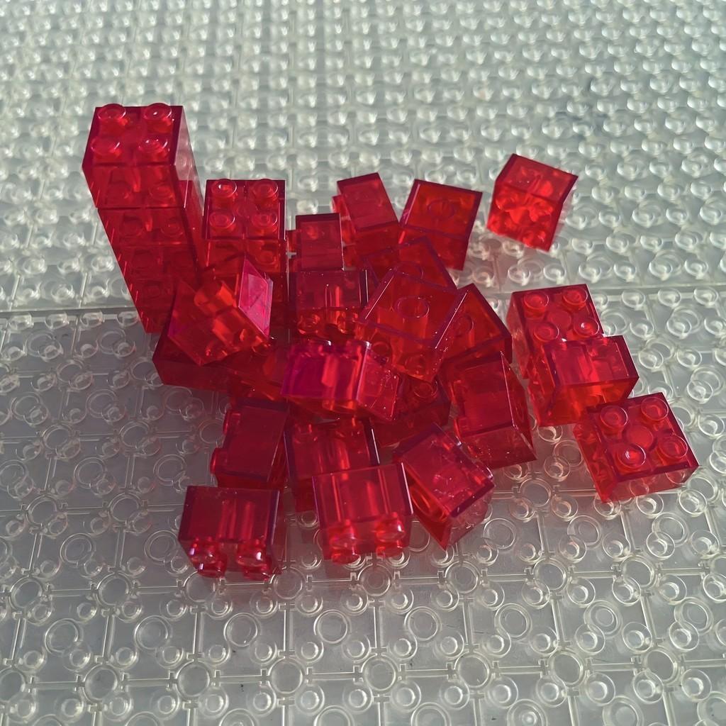 20 шт. Прозрачный прозрачный кирпич 2x2 Строительный блок MOC Детали Игрушки для детей Сделай сам Дом Водопад Совместимый 3001 3003