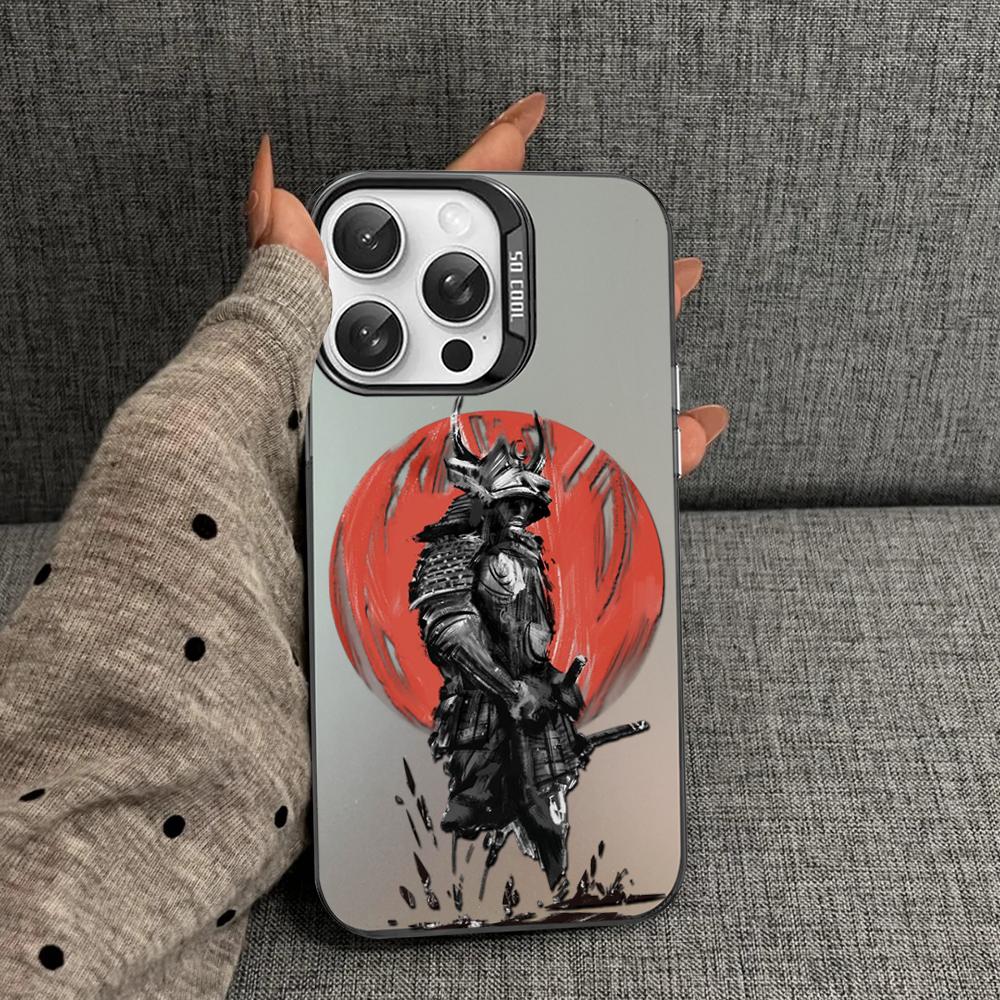 Япония Чехол для телефона Самурай Ниндзя для iPhone 16 15 14 13 12 11 Pro Max X XR XSMAX 8 7 Plus Матовый противоударный задний чехол