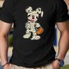 Men's T-Shirt Mickey Zombie Pumpkin Halloween Cartoon Print Crew Neck Short Sleeve Tops Relaxed Fit Cotton T-Shirt Casual