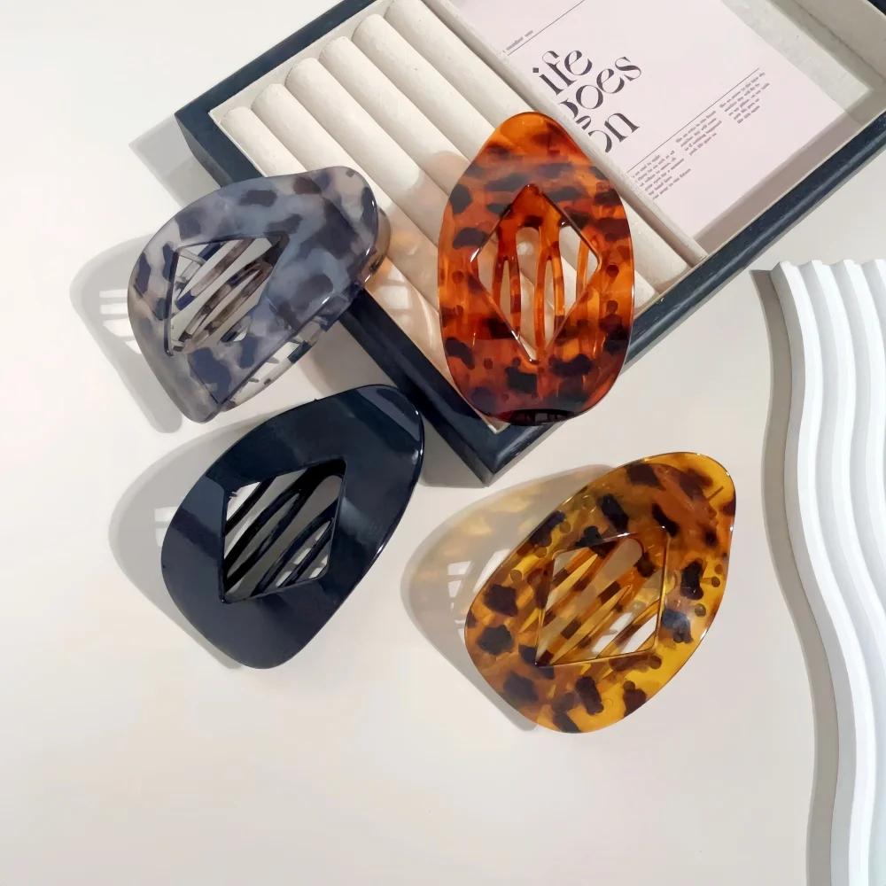 Trendy Lay Down Flat Hair Claw Clips for Women Girls Big French Duckbill Barrettes Hairpin Ponytail Styling Accessories