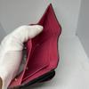 Used PRADA Tri-fold wallet Saffiano leather Black Pink