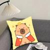 Cute Cartoon Capybara Cushion Cover Pillowcase Ultra Soft Skin Friendly Fabric Cloud Like Comfort  Concealed Zipper