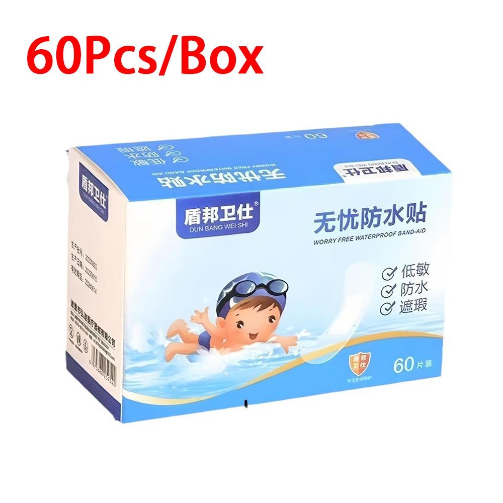 60Pcs Anti-friction Waterproof Sticker Transparent Foot Patch for Children Bathing Swimming
