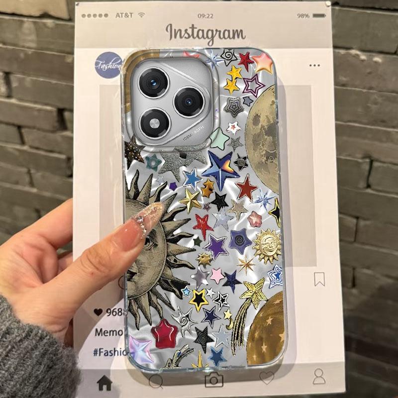 Ретро Солнце Морской Цветочный Глаза Девушки Женщины Для Honor 400 Pro X9c Magic7 Magic6 200 Lite Smart X9a X8a X8b X8c X7c X8 Чехлы Обложка