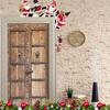 Christmas Door Topper Wooden Door Corner Decor Snowman Reindeer Santa Sign for Home Party Door Frame Decoration