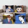 Ace Attorney Феникс Райт Наволочка Наволочка против пылевых клещей Невидимая молния шелковистый короткий плюш Чехол на подушку для дивана