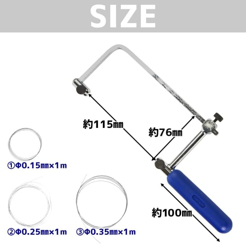 Diamond Wire Saw with 3 Replacement Blades, Manual Cutting and Processing for Wood, Glass, Ceramic, Stonework, and Aluminum
