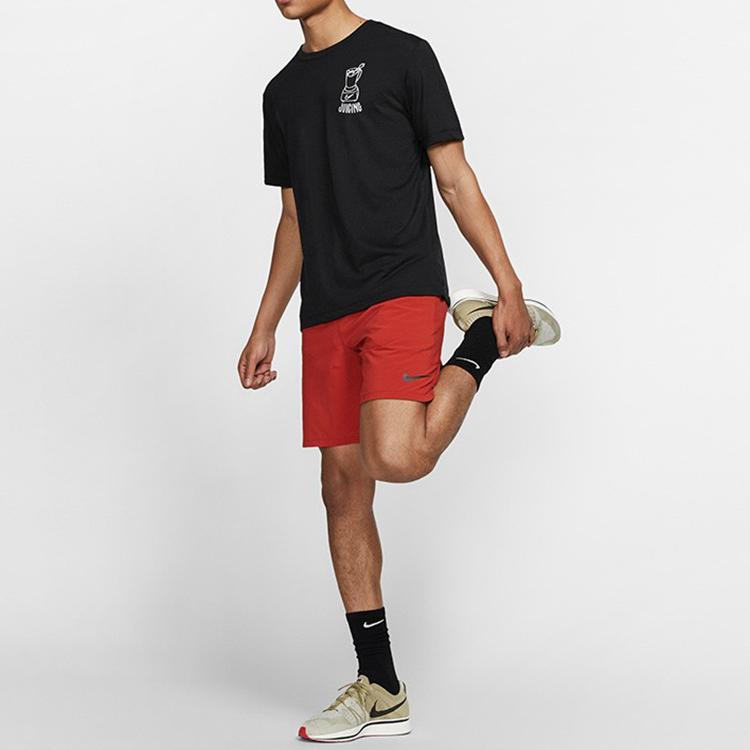 Nike Dri-FIT Breathe Быстросохнущая тренировочная футболка с короткими рукавами, мужские топы, черные BQ6533-010