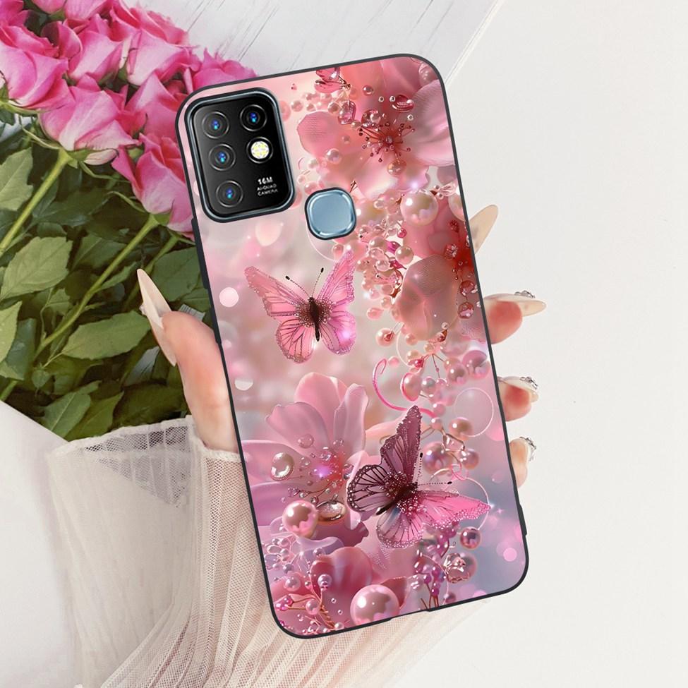 Case For Infinix Hot 10 Cover Aesthetic Cute Cat Fashion Funny Painted Bumper For Infinix Hot10 X682B X682C Casing