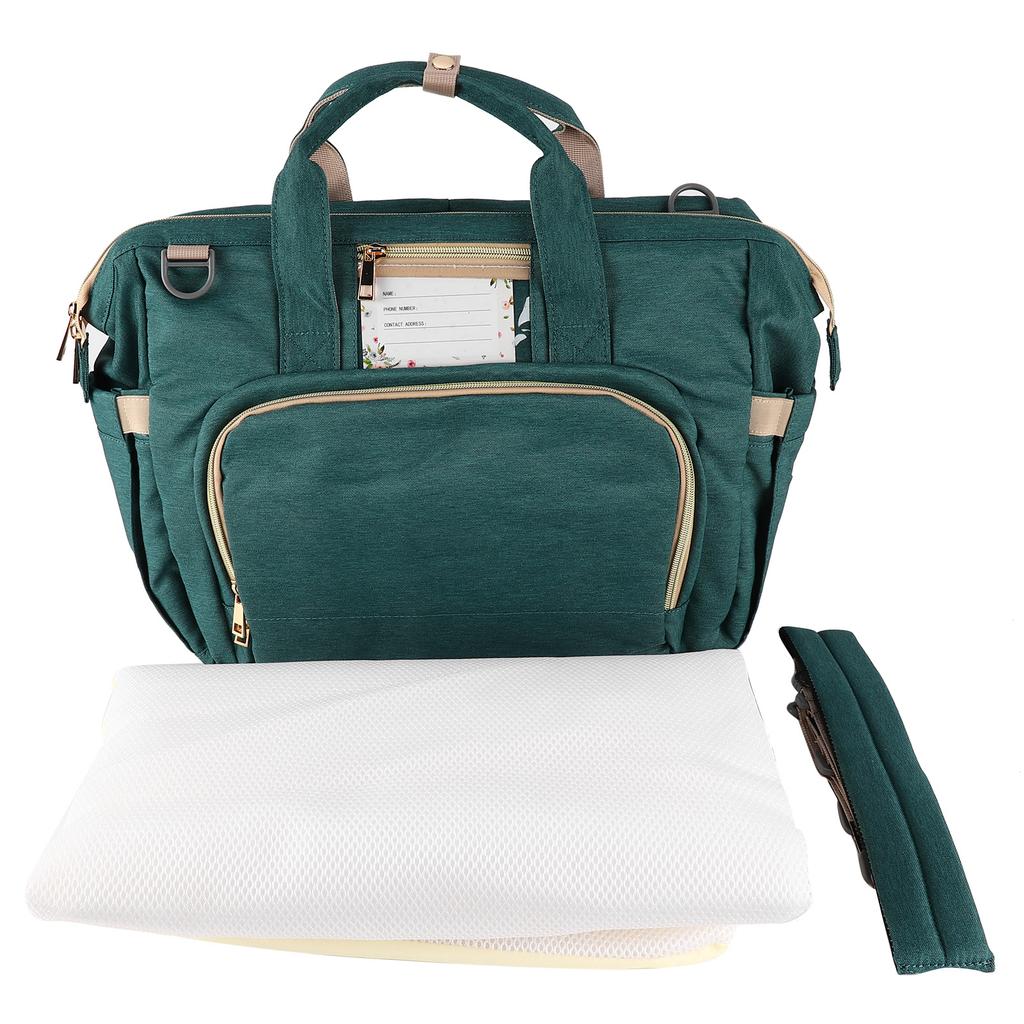 Многофункциональная складная дорожная пеленальная станция для кроватки, переносная сумка для подгузников на открытом воздухе(зеленый )