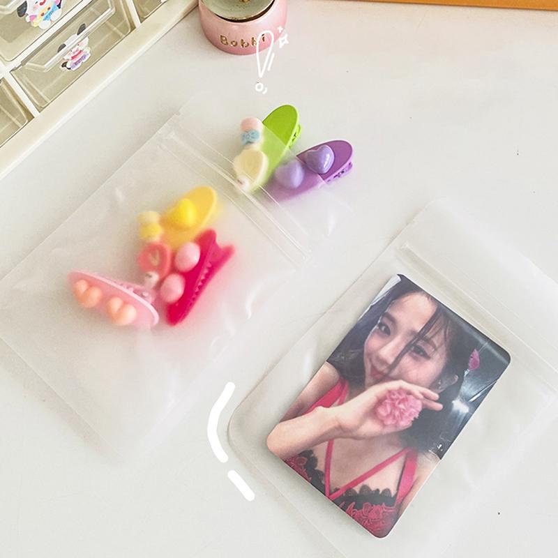 10 Pcs Multicolour Heat Sealable Flat Pouches Ziplock Mylar Bag Small Plastic Zip Lock Aluminum Foil Package Bags Card Film