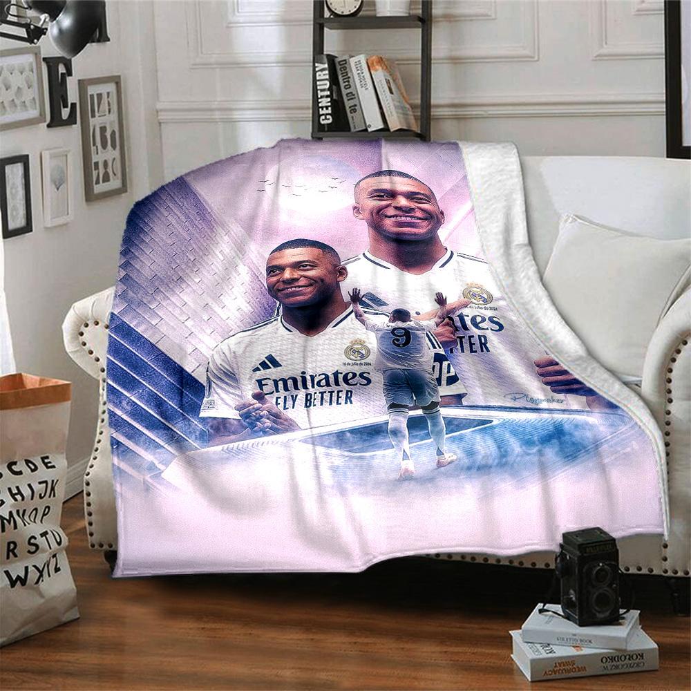 Star Player Kylian Mbappé Blanket Soft Warm Cozy Great for Bedding Picnics Bed All-Season Use Warmthful Decor Gifts For Family Or Friends